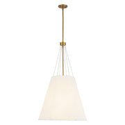 Manila 22" 3-Light Pendant in Aged Gold/White Linen