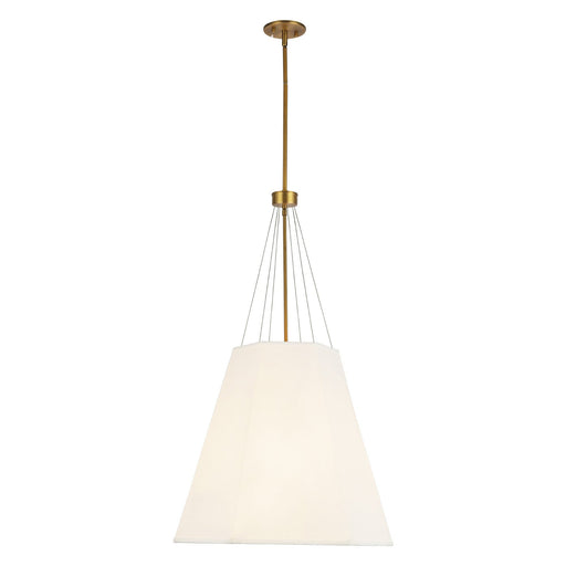 Manila 22" 3-Light Pendant in Aged Gold/White Linen