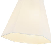 Manila 22" 3-Light Pendant in Aged Gold/White Linen