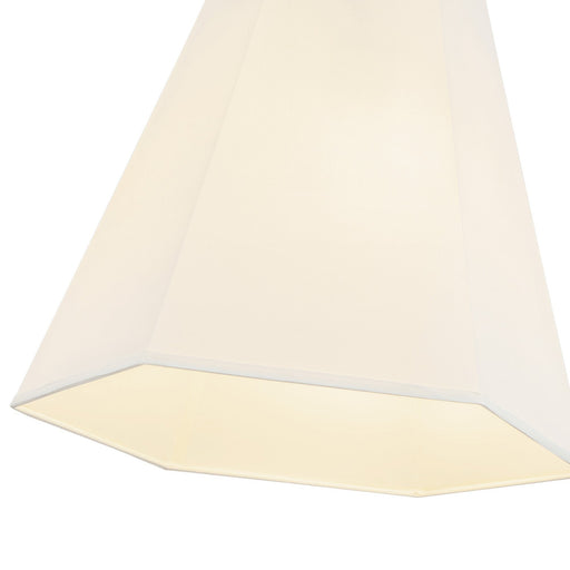 Manila 22" 3-Light Pendant in Aged Gold/White Linen