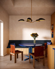 Oscar 46" 5-Light Chandelier in Aged Gold/Matte Black