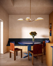 Oscar 46" 5-Light Chandelier in Aged Gold/White