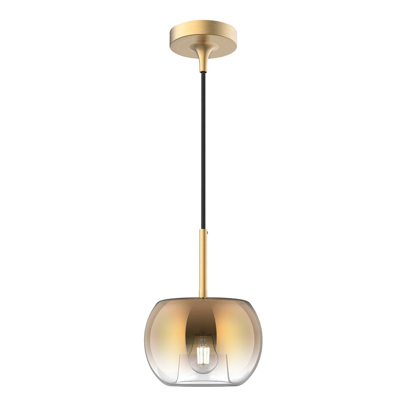 Samar 8" Pendant in Brushed Gold/Copper