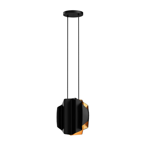 Akira 14" 2-Light Pendant in Black/Gold