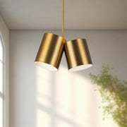 Keiko 14" 2-Light Pendant in Brushed Gold