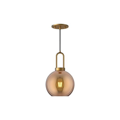 Soji 8" Pendant in Aged Gold/Copper Glass