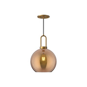 Soji 10" Pendant in Aged Gold/Copper Glass