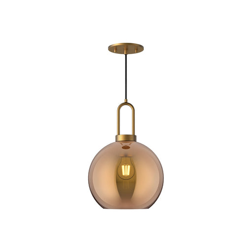 Soji 10" Pendant in Aged Gold/Copper Glass