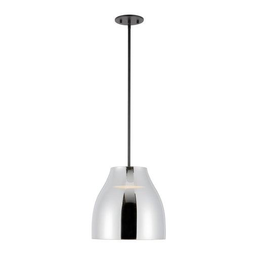 Trinity 12" Pendant in Black/Chrome