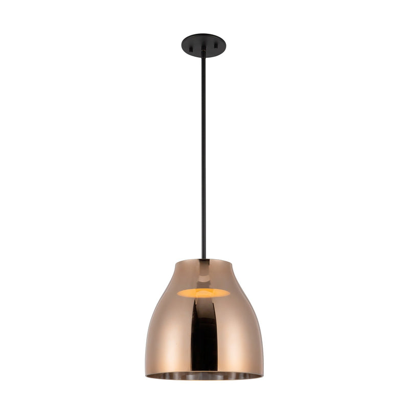 Trinity 12" Pendant in Black/Copper