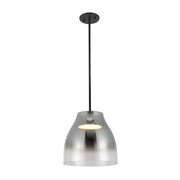 Trinity 12" Pendant in Black/Smoked