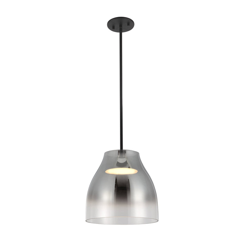 Trinity 12" Pendant in Black/Smoked