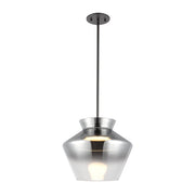 Trinity 13" Pendant in Black/Smoked