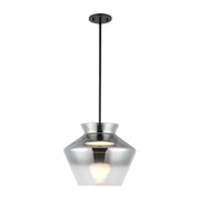 Trinity 13" Pendant in Black/Smoked