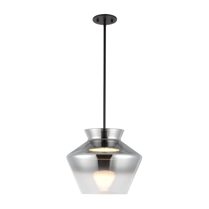 Trinity 13" Pendant in Black/Smoked