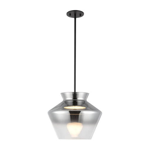 Trinity 13" Pendant in Black/Smoked