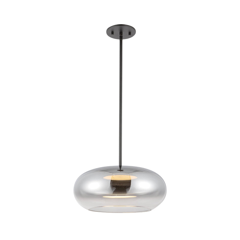 Trinity 14" Pendant in Black/Chrome