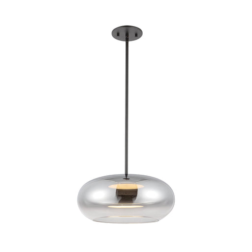 Trinity 14" Pendant in Black/Chrome
