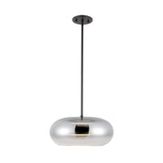 Trinity 14" Pendant in Black/Chrome