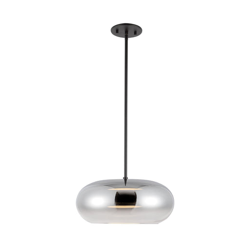 Trinity 14" Pendant in Black/Chrome
