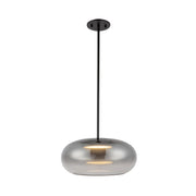 Trinity 14" Pendant in Black/Smoked