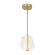 Mulberry 11" Pendant in Brushed Gold/Light Guide
