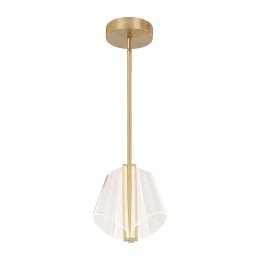 Mulberry 11" Pendant in Brushed Gold/Light Guide