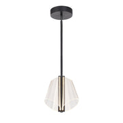 Mulberry 11" Pendant in Black/Light Guide