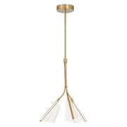 Mulberry 22" Pendant in Brushed Gold/Light Guide