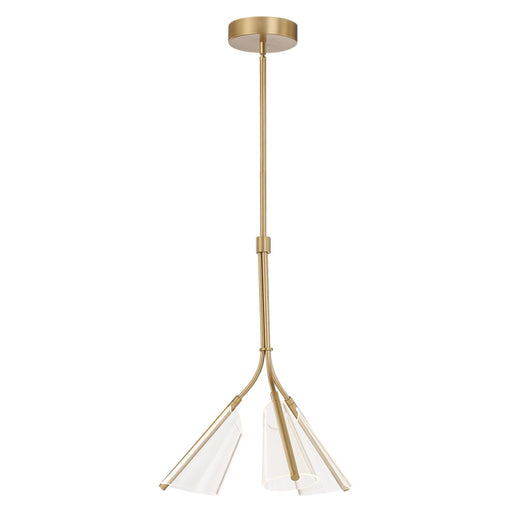 Mulberry 22" Pendant in Brushed Gold/Light Guide
