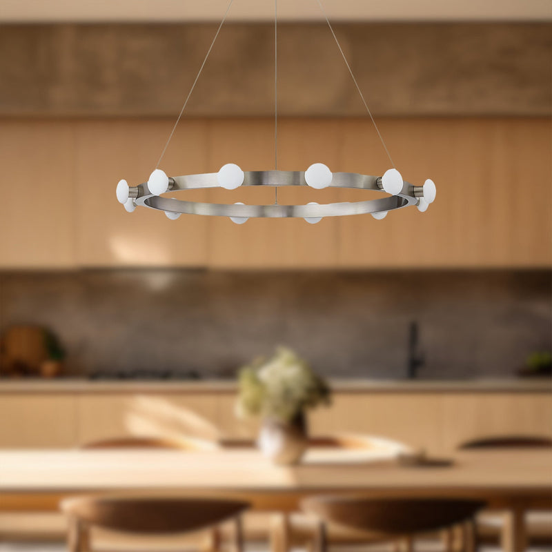 Rezz 28" Pendant in Brushed Nickel