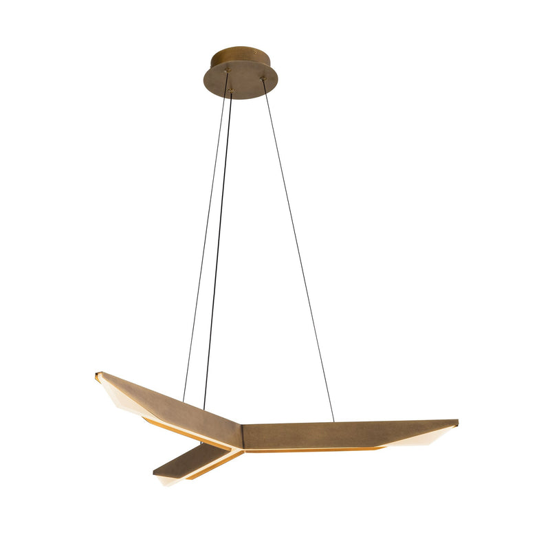 Tachi 31" Pendant in Vintage Brass