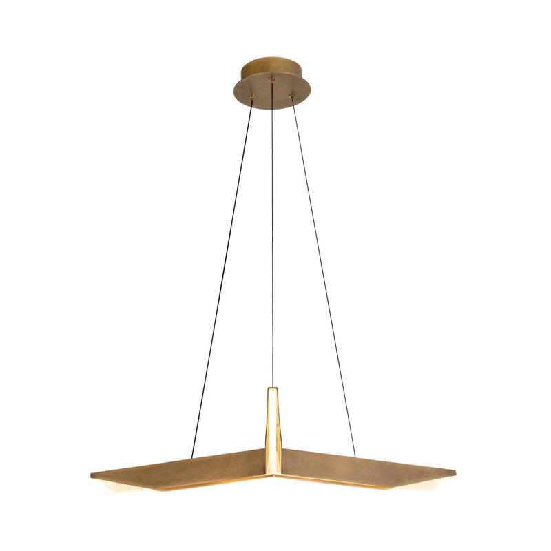 Tachi 31" Pendant in Vintage Brass