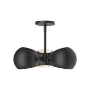 Willow 16" 3-Light Metal Shade Pendant in Matte Black