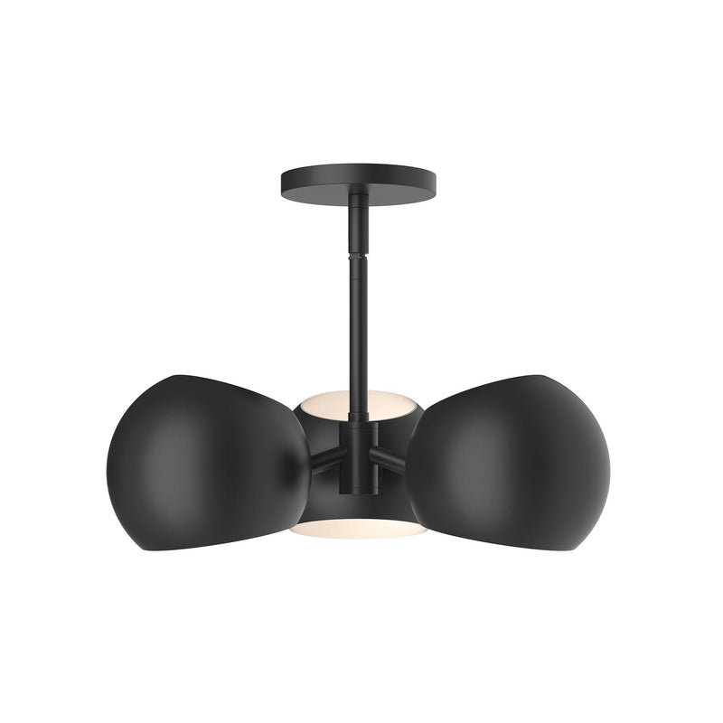 Willow 16" 3-Light Metal Shade Pendant in Matte Black