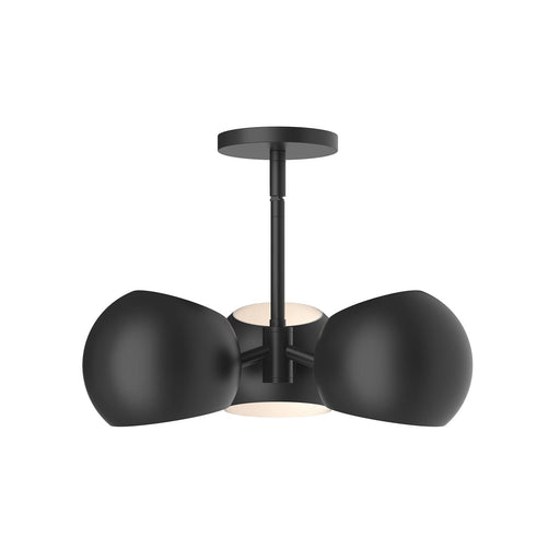 Willow 16" 3-Light Metal Shade Pendant in Matte Black