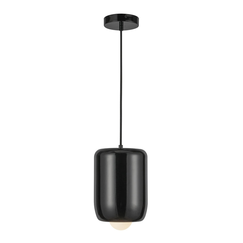 Hayden 7" Mini Pendant in Glossy Black