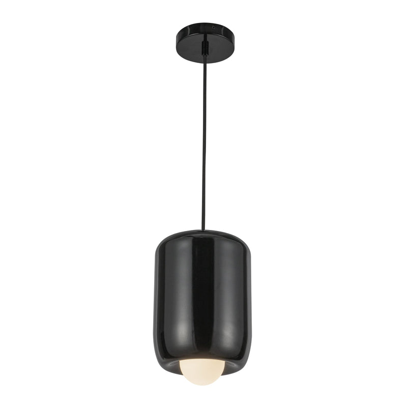 Hayden 7" Mini Pendant in Glossy Black