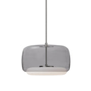 Enkel 15" Pendant in Clear/Brushed Gold