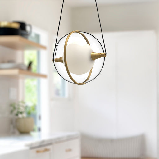 Aries 8" Pendant in Brushed Gold