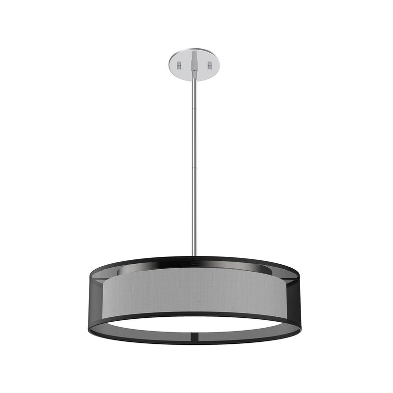 Dalton 16" Pendant in Black Organza