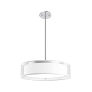 Dalton 16" Pendant in White Organza