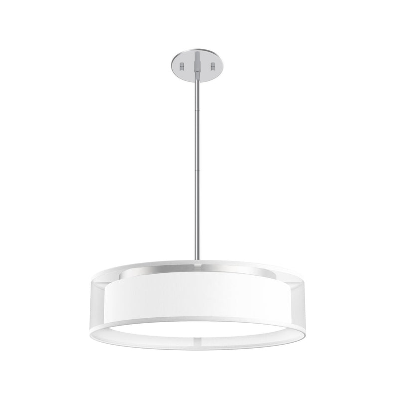 Dalton 16" Pendant in White Organza