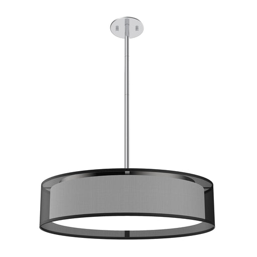 Dalton 20" Pendant in Black Organza
