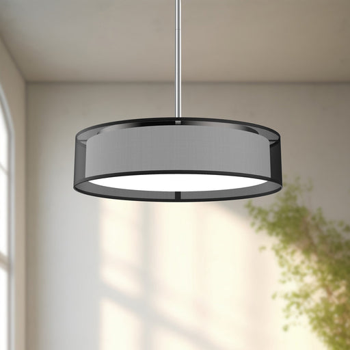 Dalton 20" Pendant in Black Organza