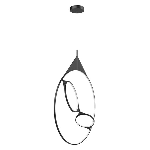 Serif 36" Vertical Pendant in Black