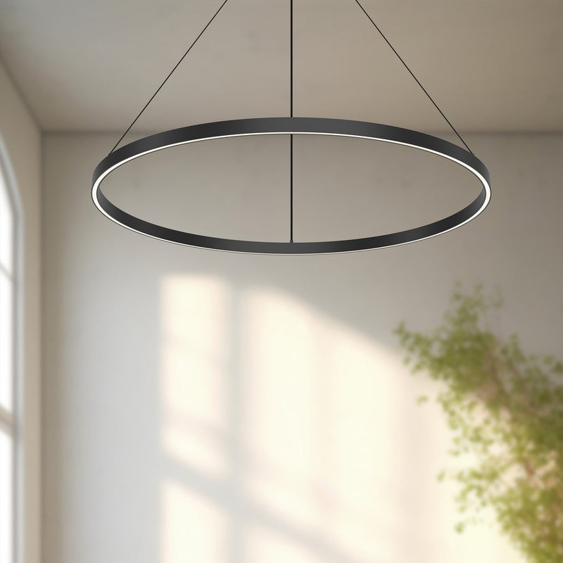 Cerchio 36" Up/Down Pendant in Black