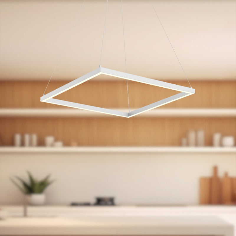 Piazza 24" Pendant in White