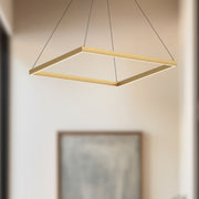 Piazza 32" Pendant in Brushed Gold