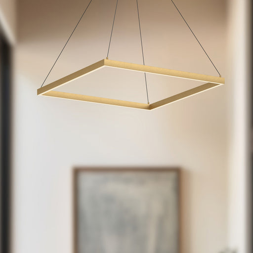Piazza 32" Pendant in Brushed Gold